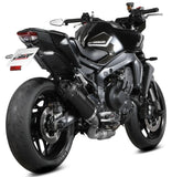 Complete Catalytic Exhaust System With Sound Certification Ak-1 Steel Black Carbon Fiber End Cap - Mivv Compatible With Yamaha Fz-09 (2025-2026)