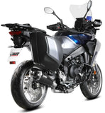 Complete Catalytic Exhaust System With Sound Certification Delta Race Steel Black Carbon Fiber End Cap - Mivv Compatible With Yamaha Tracer 9 - Gt - Gt+ (2025-2026)