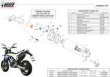 Tubo De Escape Con Catalizador Y Homologación Acústica Oval Titano Carbono - Mivv Compatible Con Husqvarna 701 Enduro (2017-2020)