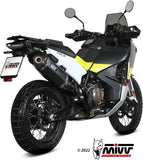 Tubo De Escape Con Homologación Acústica Speed Edge Acero Negro Carbono - Mivv Compatible Con Husqvarna Norden 901 (2022-2024)