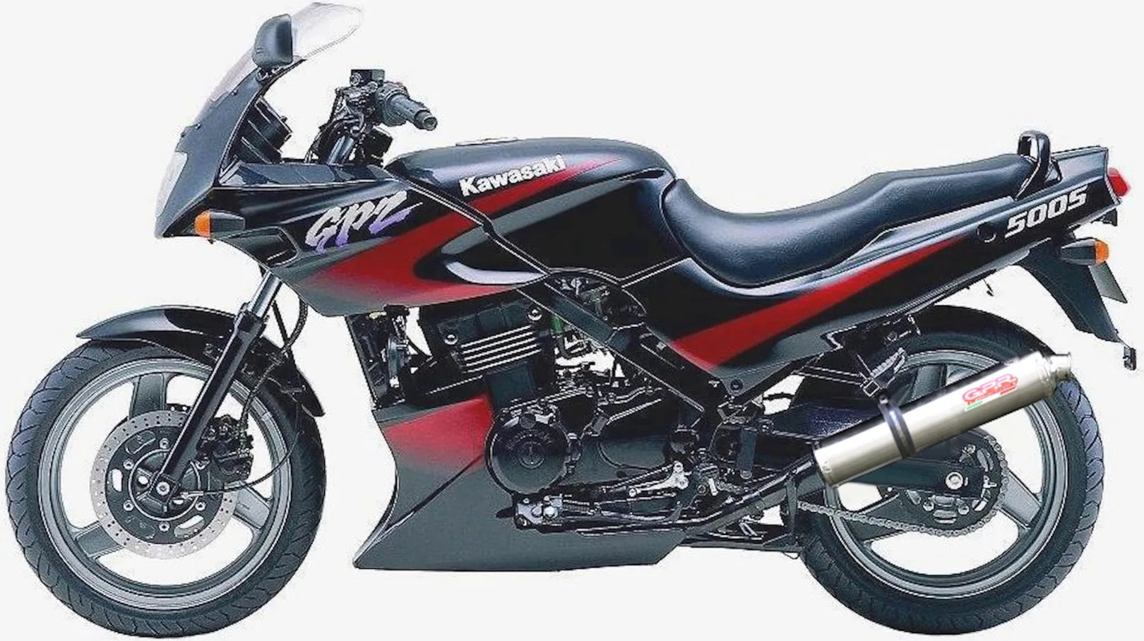 Escape Doble Con Homologación Acústica Tondo Acero - Gpr Compatible Con Kawasaki Gpz 500 - S (1988-2003)