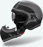 Casco Urban Para Moto Airoh J 110 - J1R35 Composite Carbon Negro Mate Raster Talla S