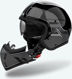 Casco Urban Para Moto Airoh J 110 - J1R99 Composite Carbon Gris Oscuro Gloss Raster Talla Xs