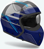 Casco Urban Para Moto Airoh J 110 - J1S18 Composite Carbon Azul Gloss Slim Talla Xl