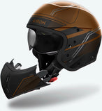 Casco Urban Para Moto Airoh J 110 - J1S29 Composite Carbon Bronce Mate Slim Talla Xs