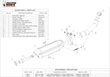 Tubo De Escape Con Homologación Acústica Suono Acero Negro Carbono - Mivv Compatible Con Kawasaki Zx 6Rr 636 (2003-2004)