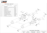 Dual Exhaust System With Sound Certification Gp Carbon - Mivv Compatible With Kawasaki Z 1000 (2003-2006)