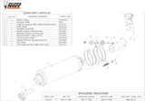 Tubo De Escape Con Homologación Acústica Oval Carbono Carbono - Mivv Compatible Con Kawasaki Z 750 (2004-2006)