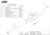 Tubo De Escape Con Homologación Acústica Gp Acero Negro - Mivv Compatible Con Kawasaki Zx-10R (2004-2005)