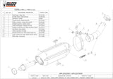 Tubo De Escape Con Homologación Acústica Suono Acero Negro Carbono - Mivv Compatible Con Kawasaki Zx-10R (2004-2005)