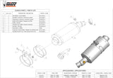 Tubo De Escape Sin Catalizador Y Con Homologación Acústica Oval Carbono - Mivv Compatible Con Kawasaki Er-6 F (2005-2011)