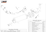 Tubo De Escape Sin Catalizador Y Con Homologación Acústica Oval Carbono Carbono - Mivv Compatible Con Kawasaki Z 750 (2007-2014)