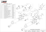 Dual Exhaust System With Sound Certification Gp Carbon - Mivv Compatible With Kawasaki Z 1000 (2007-2009)