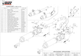 Escape Doble Con Homologación Acústica Gp Carbono - Mivv Compatible Con Kawasaki Z 1000 (2007-2009)