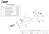 Tubo De Escape Con Homologación Acústica Suono Acero Negro Carbono - Mivv Compatible Con Kawasaki Zx-10R (2008-2010)