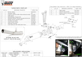 Tubo De Escape Con Homologación Acústica Gp Acero Negro - Mivv Compatible Con Kawasaki Zx 6R 636 (2009-2016)