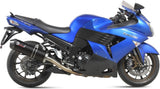 Tubo De Escape Con Homologación Acústica Oval Acero Negro Carbono - Mivv Compatible Con Kawasaki Zzr 1400 (2006-2007)