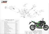 Tubo De Escape Con Homologación Acústica Gp Acero Negro - Mivv Compatible Con Kawasaki Z 800 (2013-2016)