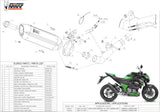Tubo De Escape Con Homologación Acústica Suono Acero Negro Carbono - Mivv Compatible Con Kawasaki Z 800 (2013-2016)
