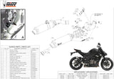 Escape Doble Con Homologación Acústica Gp Acero Negro - Mivv Compatible Con Kawasaki Z 1000 (2014-2020)