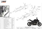 Escape Doble Con Homologación Acústica Suono Acero Negro Carbono - Mivv Compatible Con Kawasaki Z 1000 (2014-2020)