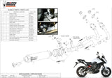 Sistema De Escape Completo Con Catalizador Y Homologación Acústica Oval Carbono Carbono - Mivv Compatible Con Kawasaki Versys 650 (2015-2020)