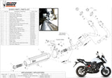 Sistema De Escape Completo Con Catalizador Y Homologación Acústica Suono Acero Negro Carbono - Mivv Compatible Con Kawasaki Versys 650 (2015-2020)