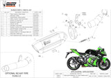 Exhaust Tip With Noise Certification Suono Steel Black Carbon - Mivv Compatible With Kawasaki Zx-10R (2016-2024)