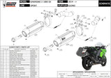Dual Exhaust System With Sound Certification Suono Stainless Steel Carbon - Mivv Compatible With Kawasaki Z 1000 Sx (2014-2019)