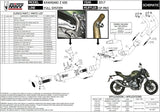 Sistema De Escape Completo Con Catalizador Y Homologación Acústica Gppro Titano - Mivv Compatible Con Kawasaki Z 650 (2017-2023)