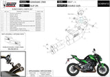 Sistema De Escape Completo Sin Catalizador Y Con Homologación Acústica Double Gun Acero Negro - Mivv Compatible Con Kawasaki Z 900 (2017-2024)
