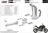 Colectores De Escape Sin Catalizador Acero - Mivv Compatible Con Kawasaki Z 900 (2017-2019)