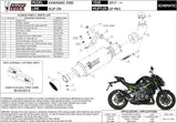 Sistema De Escape Completo Sin Catalizador Y Con Homologación Acústica Gppro Carbono - Mivv Compatible Con Kawasaki Z 900 (2017-2024)