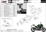 Tubo De Escape Con Homologación Acústica Suono Acero Negro Carbono - Mivv Compatible Con Kawasaki Z 900 (2017-2024)