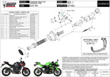 Tubo De Escape Con Homologación Acústica Gppro Acero Negro - Mivv Compatible Con Kawasaki Z 400 (2019-2023)