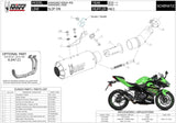 Uncatalysed Exhaust System Without Sound Certification Mk3 Steel Black - Mivv Compatible With Kawasaki Ninja 400 (2018-2020)