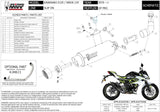 Tubo De Escape Con Homologación Acústica Gppro Acero Negro - Mivv Compatible Con Kawasaki Ninja 125 (2019-2024)