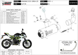 Tubo De Escape Sin Catalizador Y Sin Homologación Acústica Mk3 Carbono - Mivv Compatible Con Kawasaki Z 125 (2019-2024)