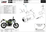 Uncatalysed Exhaust System Without Sound Certification Mk3 Carbon - Mivv Compatible With Kawasaki Ninja 125 (2019-2024)