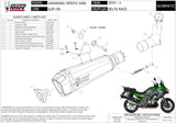 Tubo De Escape Con Homologación Acústica Delta Race Acero Carbono - Mivv Compatible Con Kawasaki Versys 1000 (2019-2024)