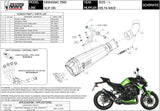 Exhaust Tip With Noise Certification Delta Race Steel Black Carbon - Mivv Compatible With Kawasaki Z 900 (2020-2024)