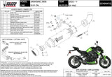Tubo De Escape Con Homologación Acústica Gppro Carbono - Mivv Compatible Con Kawasaki Z 900 (2020-2024)