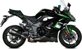 Tubo De Escape Con Homologación Acústica Delta Race Acero Negro Carbono - Mivv Compatible Con Kawasaki Ninja 1000 Tourer (2020-2024)