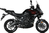 Sistema De Escape Completo Con Catalizador Y Homologación Acústica Oval Carbono Carbono - Mivv Compatible Con Kawasaki Versys 650 (2021-2023)