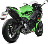 Complete Catalytic Exhaust System With Sound Certification Delta Race Steel Black Carbon - Mivv Compatible With Kawasaki Ninja 650 (2024)