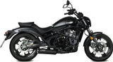 Sistema De Escape Completo Sin Catalizador Y Sin Homologación Acústica Hr-1 Acero Negro - Mivv Compatible Con Kawasaki Vulcan S (2017-2023)