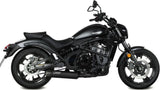Sistema De Escape Completo Sin Catalizador Y Sin Homologación Acústica Hr-1 Acero Negro Carbono - Mivv Compatible Con Kawasaki Vulcan S (2017-2023)