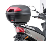Top Case K30Nt 30 Lt + Rear-Rack Monolock - Kappa Moto Compatible With Kymco Agility 50 - 125 R16 (2008-2013)