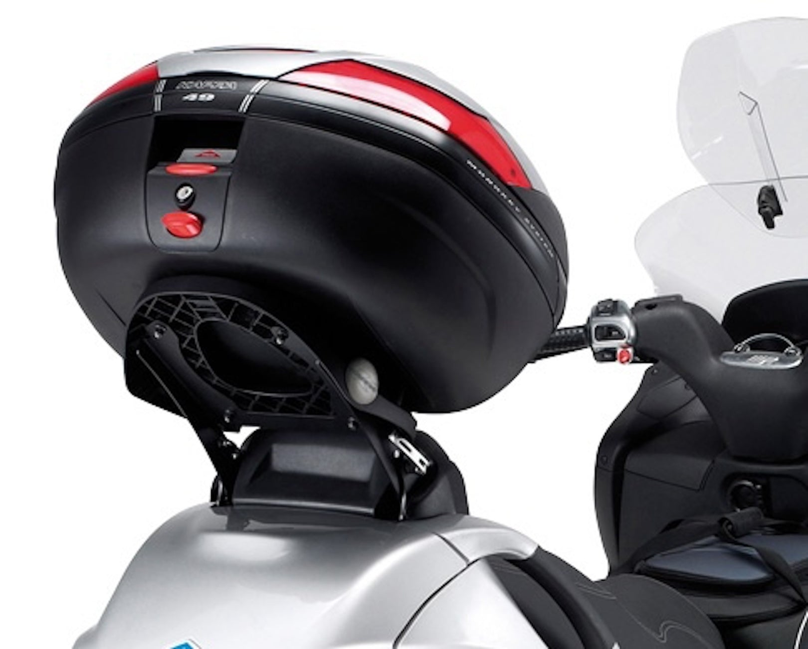 Top Case Kgr33 Garda 33 Lt + Folding Rear-Rack Monokey - Kappa Moto Compatible With Piaggio Mp3 125 - 250 (2006-2011)
