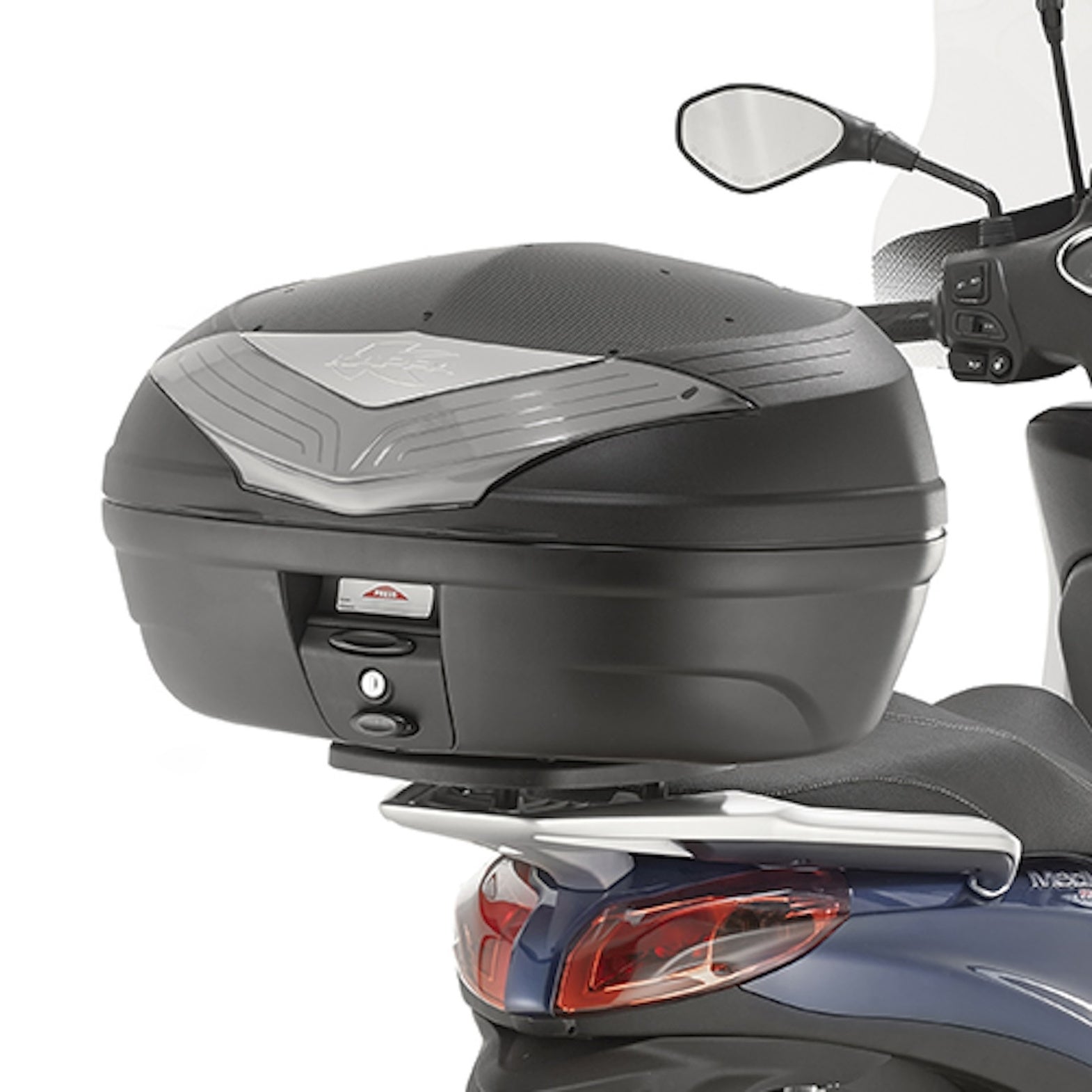 Top Case K30Nt 30 Lt + Rear-Rack Monolock - Kappa Moto Compatible With Piaggio Medley 125 - 150 (2016-2019)